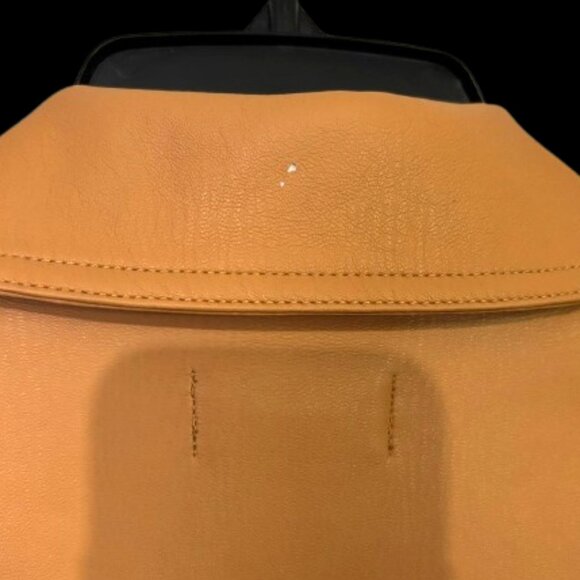 Anthropologie Maeve Faux Leather Camel/Tan Oversized Jacket Shirt NWOT - Picture 16 of 16